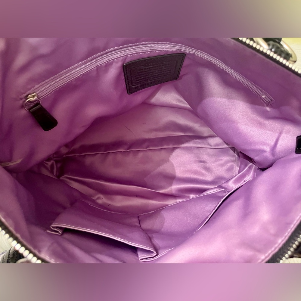 Coach Poppy Metallic Signature Tote Bag - Picture 6 of 7